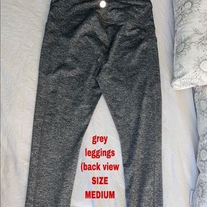 grey leggings & black leggings